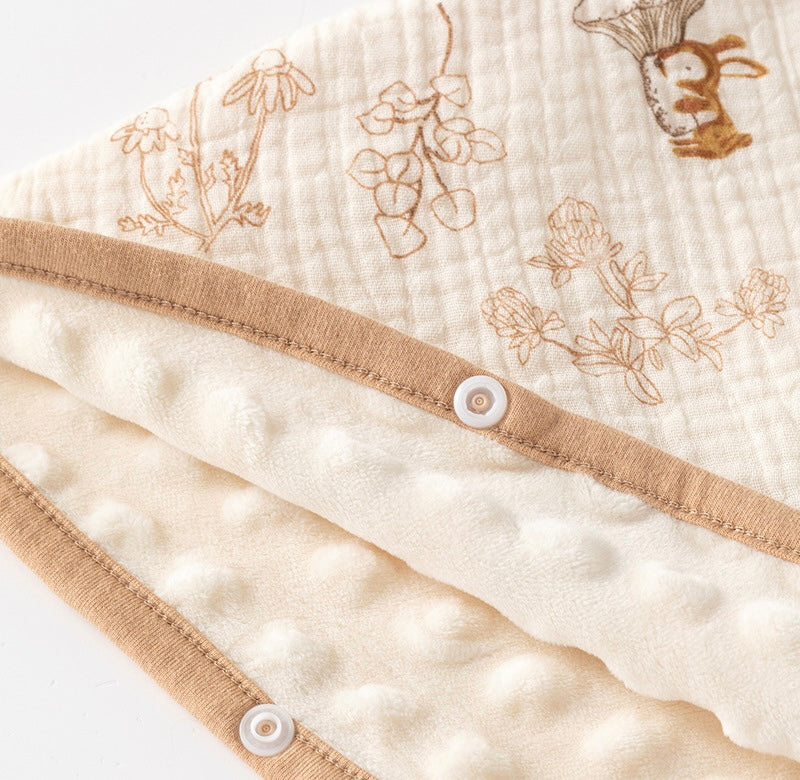 “Enchanted woods” cotton gauze poncho