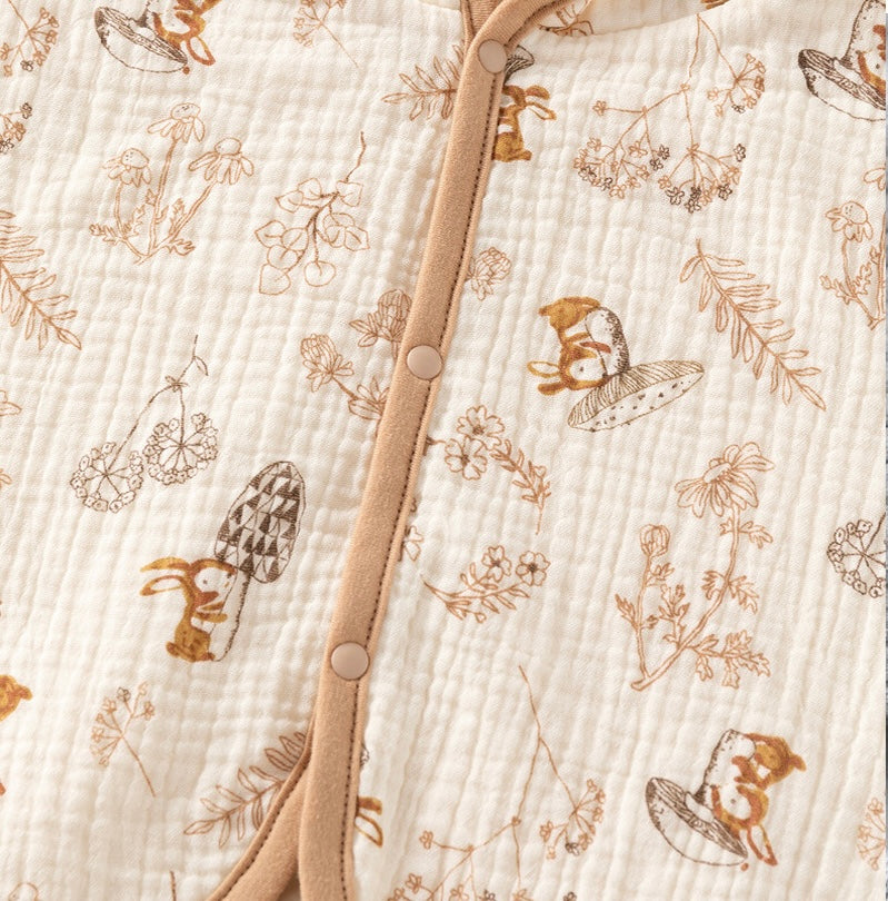 “Enchanted woods” cotton gauze poncho