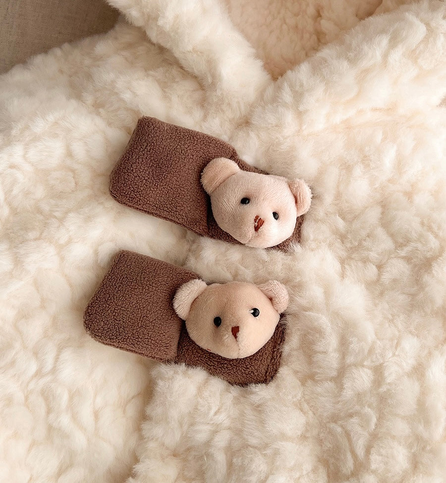 Teddy bear fleece poncho